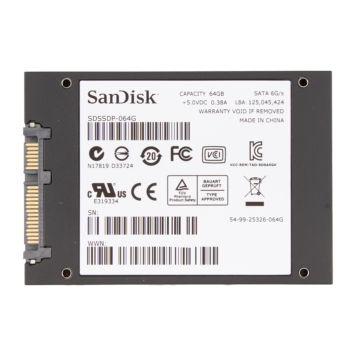 Scieneo 64GB SSD Festplatte für scieneo.amplio Nebook, 2,5''(Schreiben 145 MB/s, Lesen: 250 MB/s)