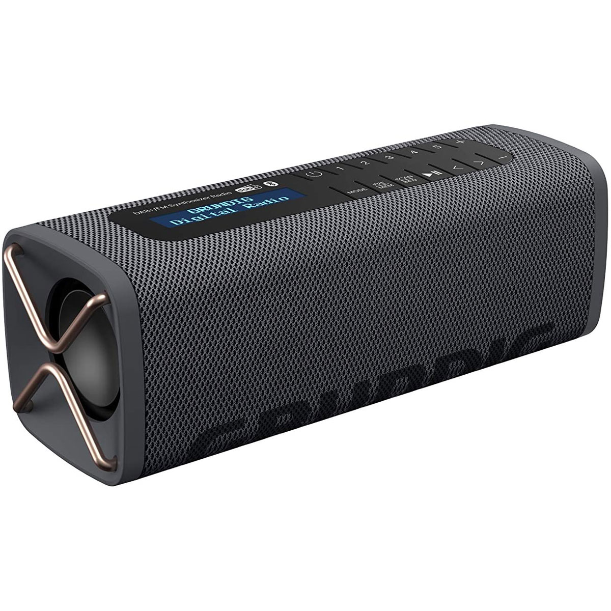 Grundig GBT Band Black Bluetooth Speaker | Digital-Tuner | Streaming Lautsprecher 2.0 stereo, 5 Watt