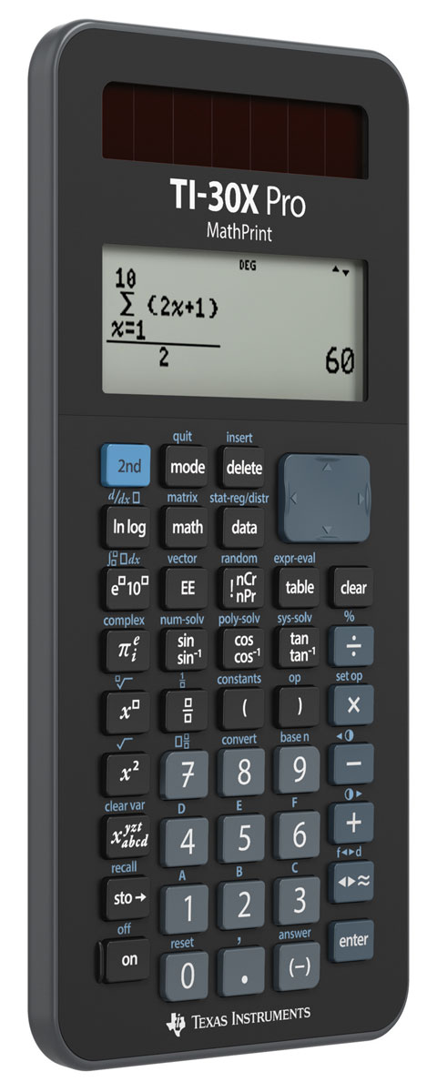 TI-30 X Pro MathPrint Schulrechner Texas Instruments, natürliche Ein- und Ausgabe, Solar/Batterie