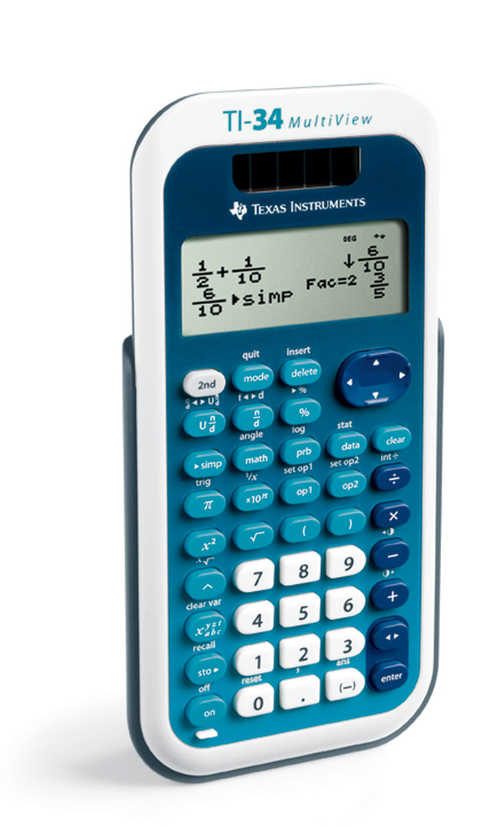 TI-34 MultiView Schulrechner Texas Instruments, natürliche Ein- und Ausgabe, Solar 