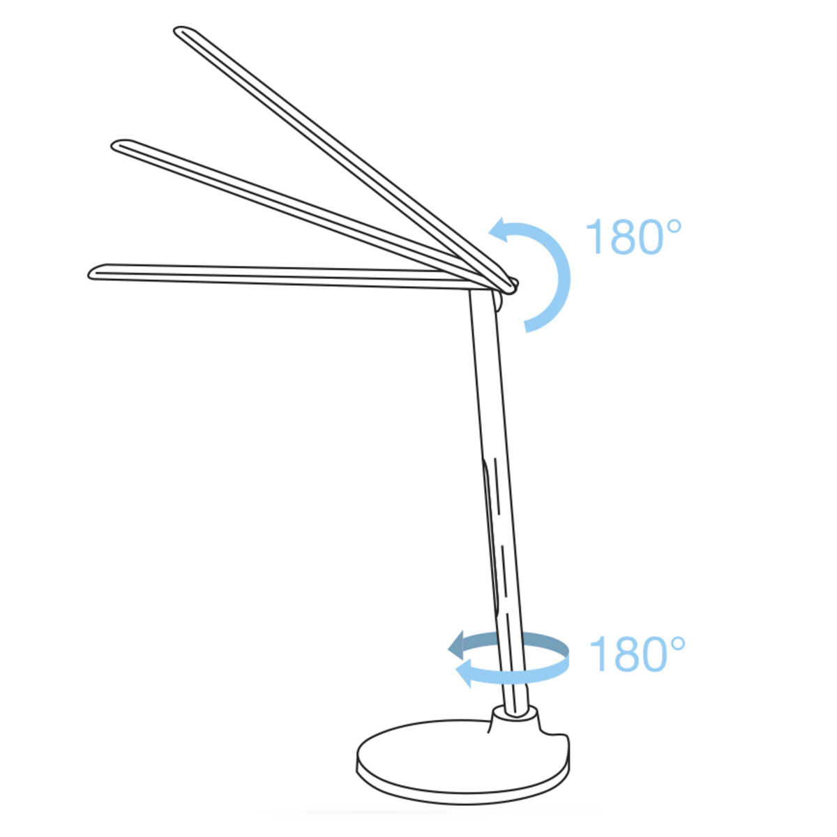 Magnetoplan 4424700 Lumos LED-Schreibtischleuchte ''Strato'' mit Standfuß