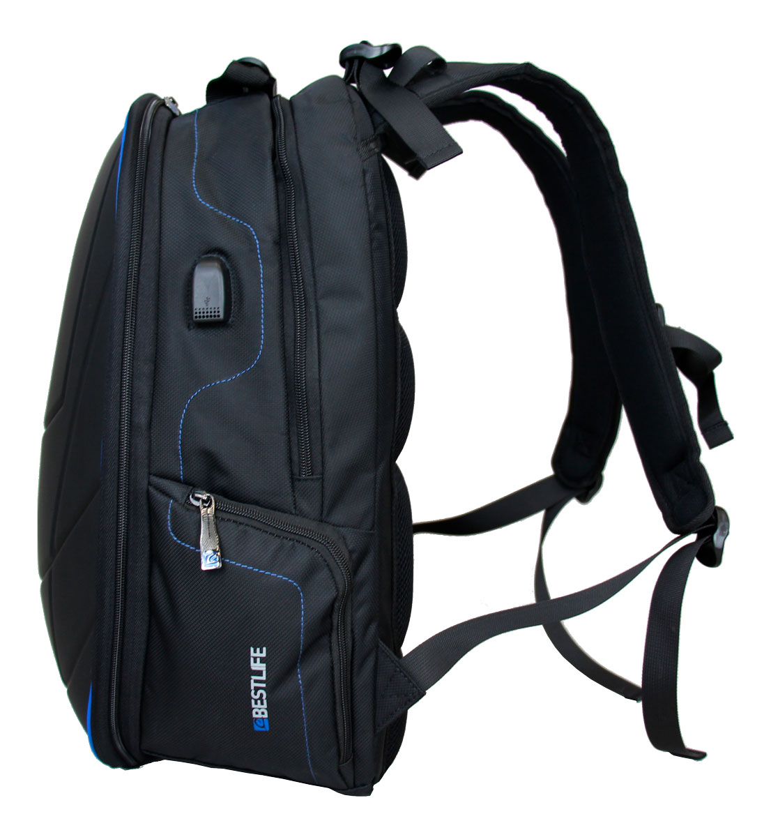 BestLife Gaming Assailant RUCKSACK schwarz/blau Gaming Rucksack mit USB Connector für 17'' Laptop