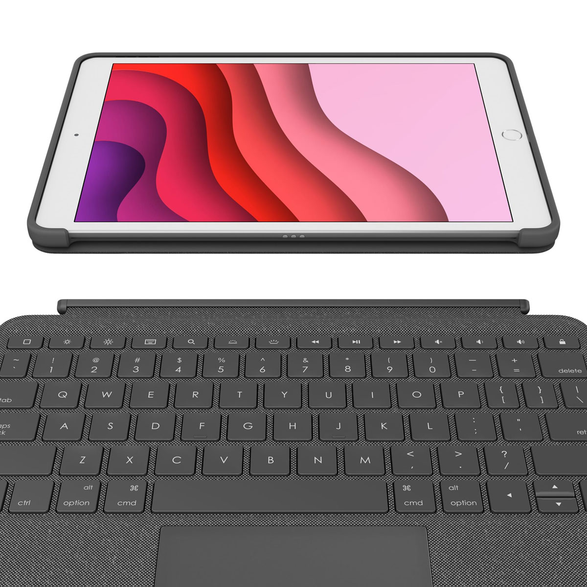 Logitech Combo Touch Foliehülle und Tastatur für Apple iPad 10.2 Zoll (7. / 8. / 9. Generation)