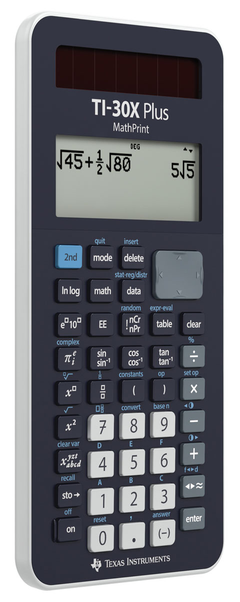 TI-30 X Plus MathPrint Schulrechner Texas Instruments, natürliche Ein- und Ausgabe, Solar/Batterie