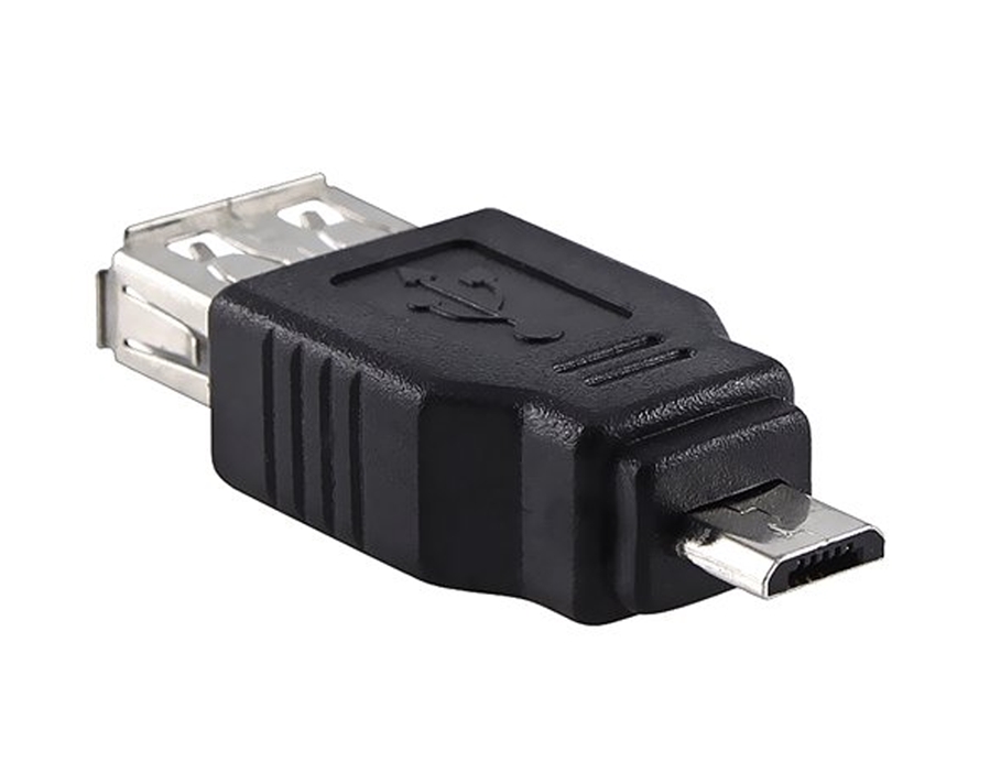 Adapter USB-OTG 2.0 micro B Stecker an A Buchse, schwarz