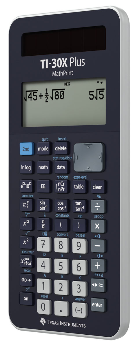 TI-30 X Plus MathPrint Schulrechner Texas Instruments, natürliche Ein- und Ausgabe, Solar/Batterie