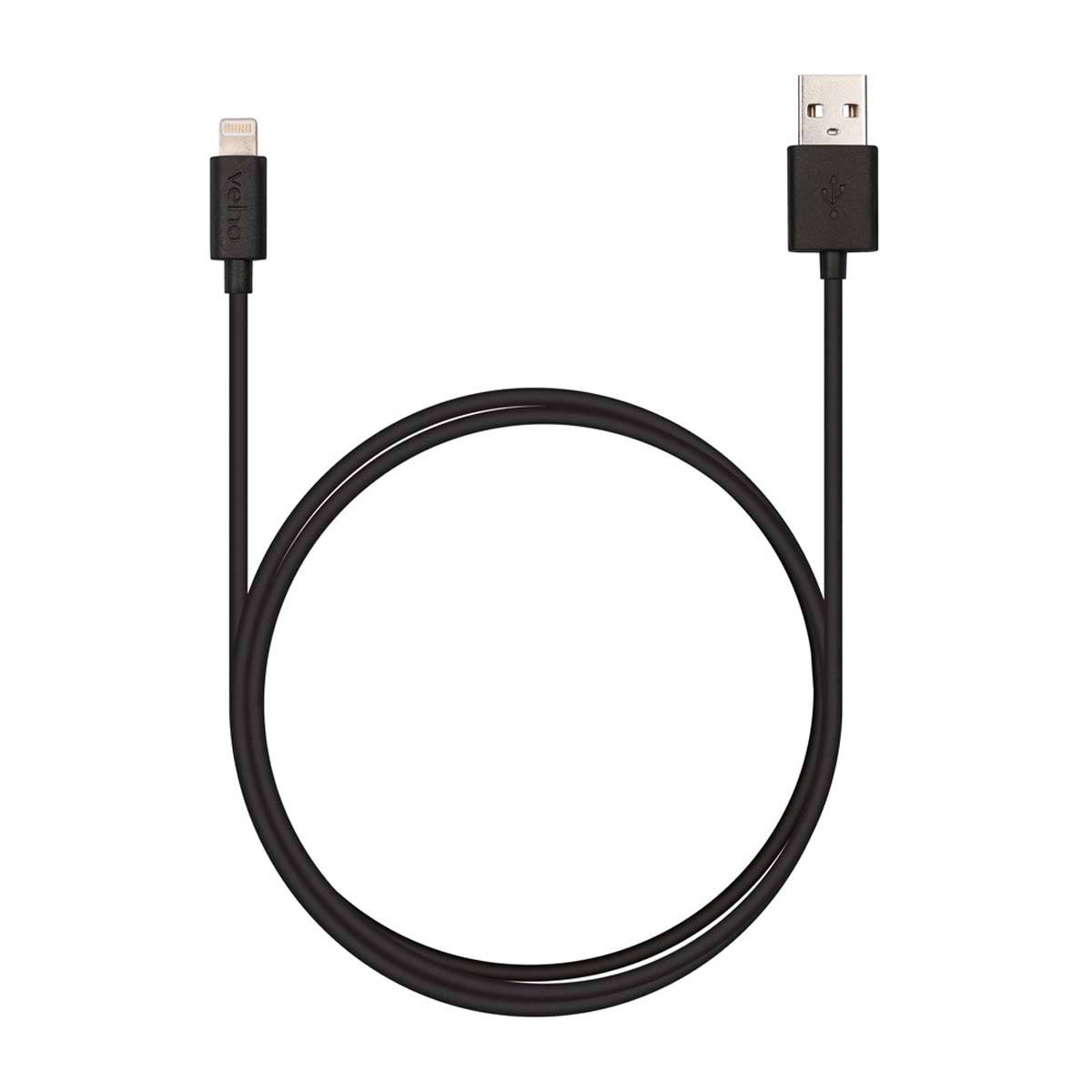 Veho VPP-501-1M Lightning zu USB Kabel, 1m, schwarz, Apple zertifiziertes Blitzkabel