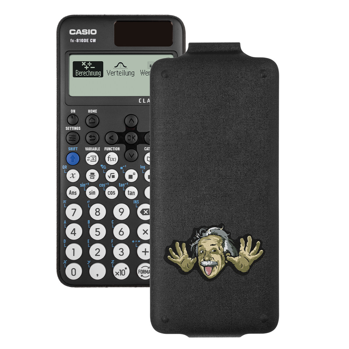 Casio FX-810 DE CW ClassWiz Schulrechner mit Einstein-Bedruckung (Motiv 15)