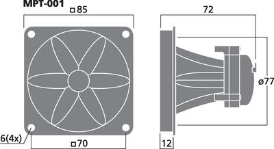 MONACOR MPT-001 Piezo-Hochtöner