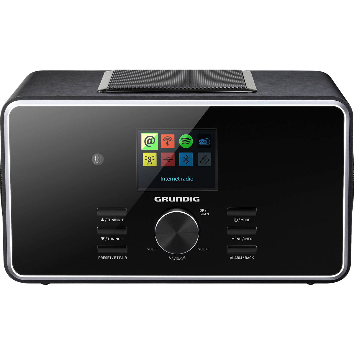 Grundig DTR 6000 X Black Premium Radio | DAB+, UKW, Webradio | 28 Watt | Radiowecker WLAN, Bluetooth, Kopfhörer, Sendersuchlauf