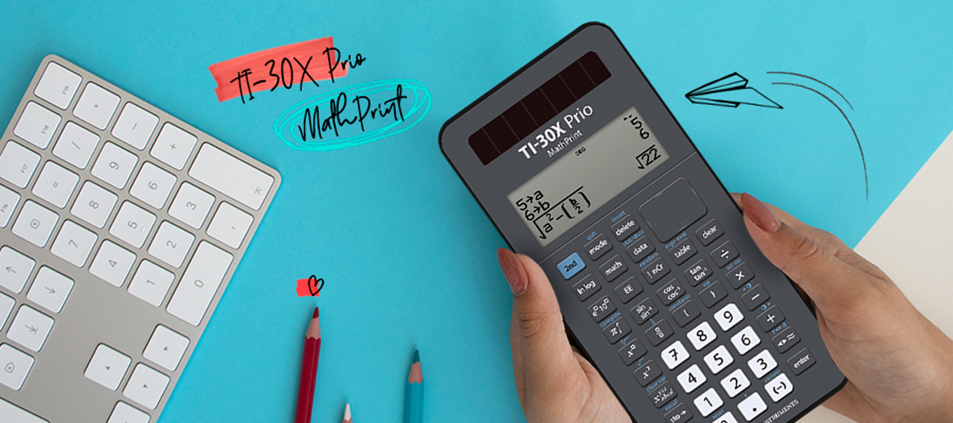 TI-30 X Prio MathPrint Schulrechner IQB-Standard Texas Instruments, natürliche Ein- und Ausgabe, Solar/Batterie