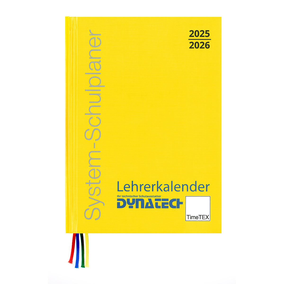 DynaTech TimeTEX System-Schulplaner 2025/2026 in A4-Plus, 4 Lesebänder, kartonierter Umschlag