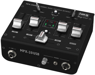 IMG STAGELINE MPX-20USB 3-Kanal-Stereo-DJ-Mischpult