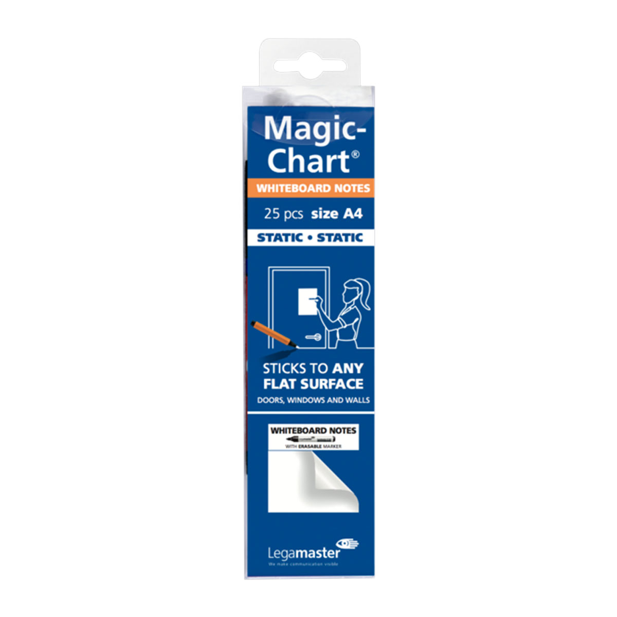 Legamaster 7-159100-A4 Magic-Chart notes Whiteboard-Folie, A4, 25 Blatt