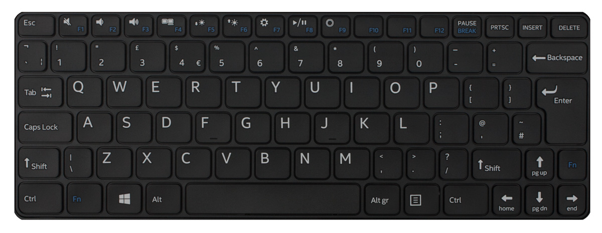 scieneo Tastatur englisch (UK) f. scieneo.amplio V englisches Tastenlayout zum Einkleben+Verschrauben