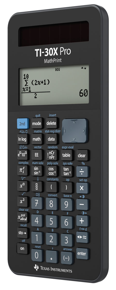 TI-30 X Pro MathPrint Schulrechner Texas Instruments, natürliche Ein- und Ausgabe, Solar/Batterie