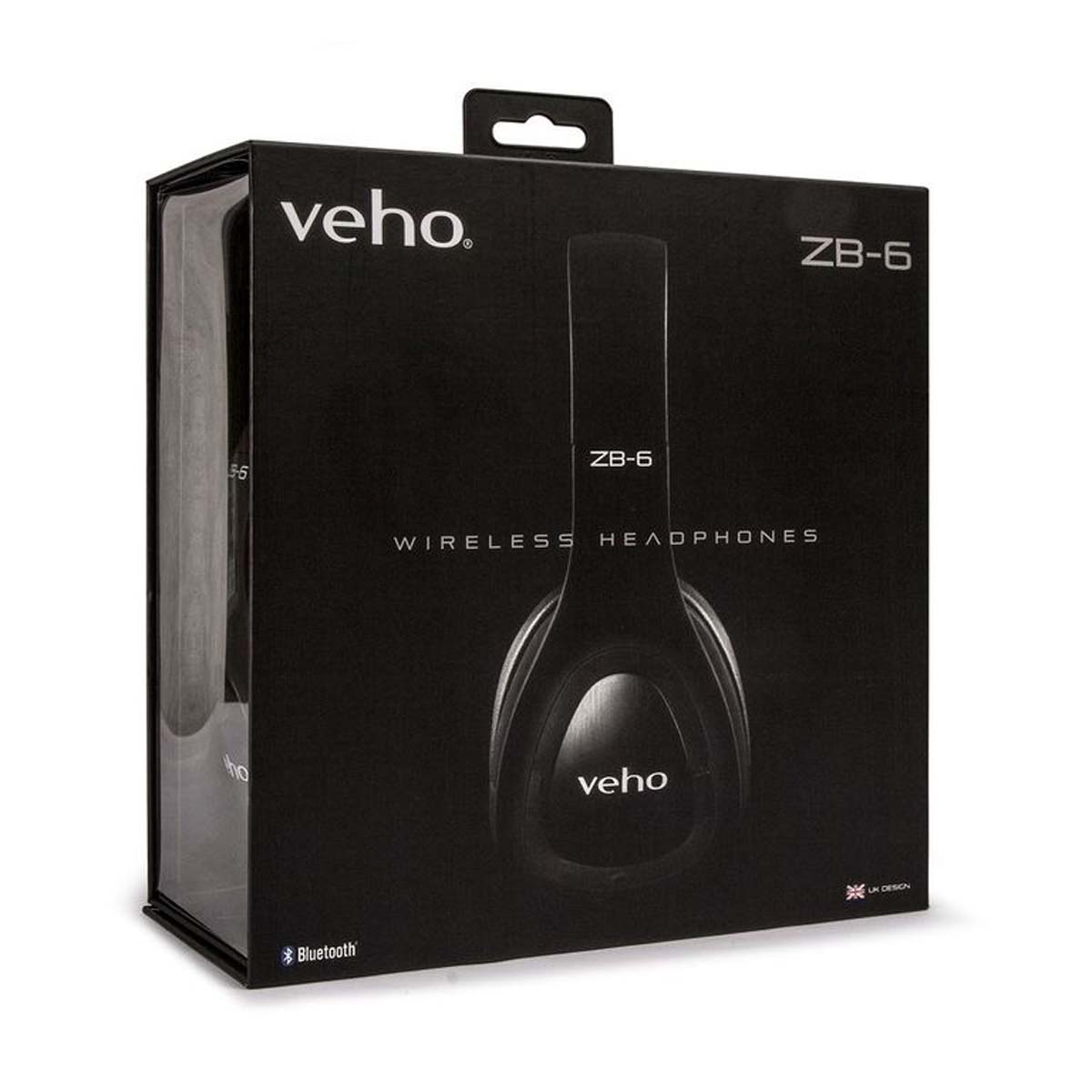 Veho VEP-014-ZB6 On-Ear Bluetooth Kopfhörer mit Mikrofon, schwarz 