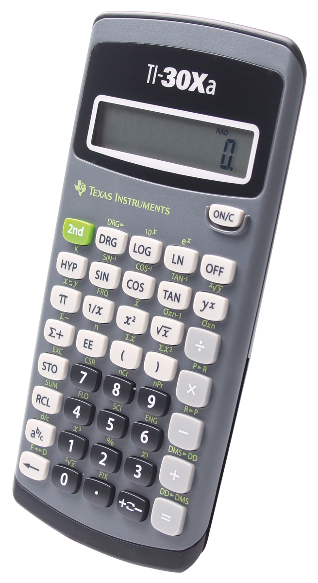 TI-30 Xa Schulrechner Texas Instruments, 1-zeilliges Display, Batterie 