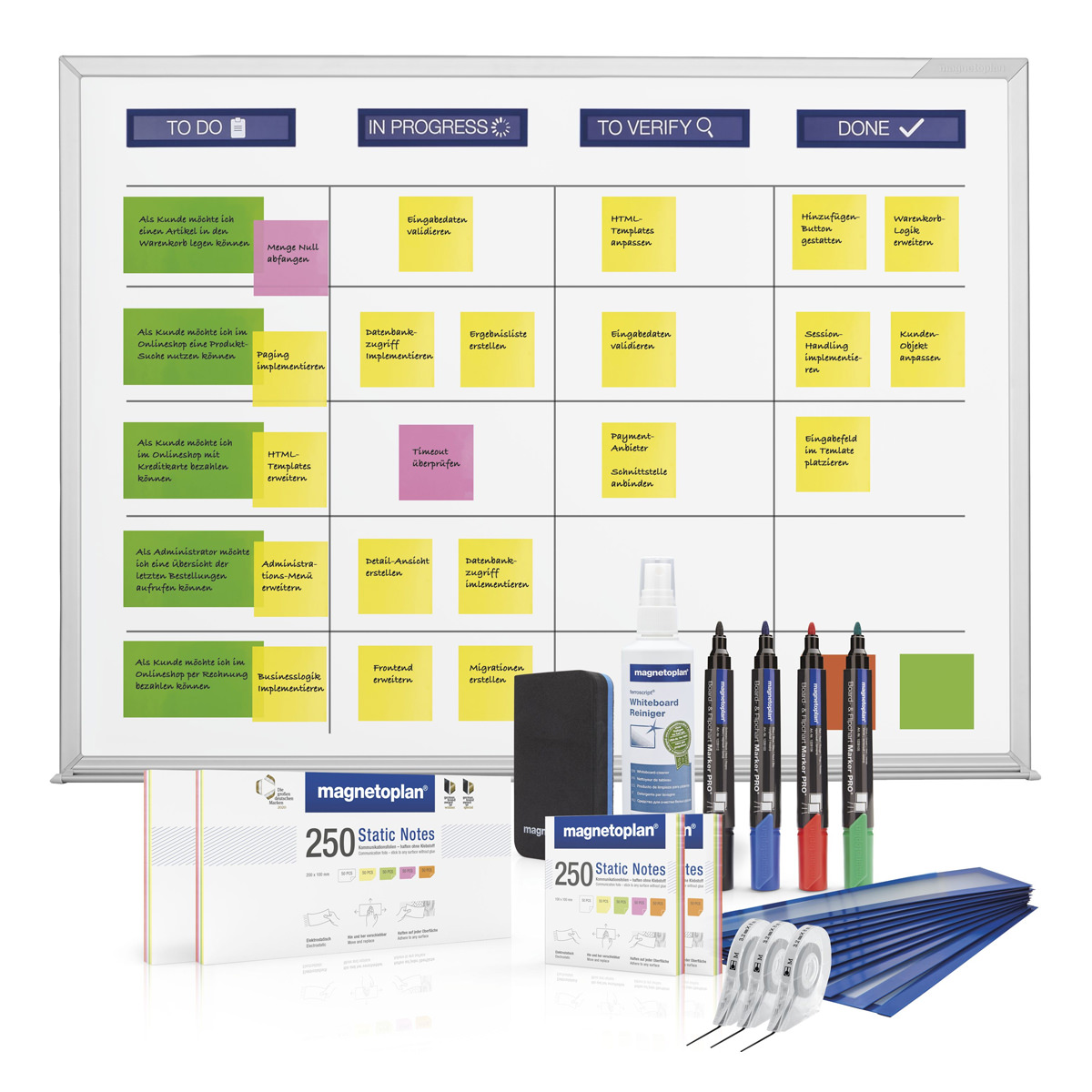 Magnetoplan 1240698 Scrumboard XL, Wandmontage 