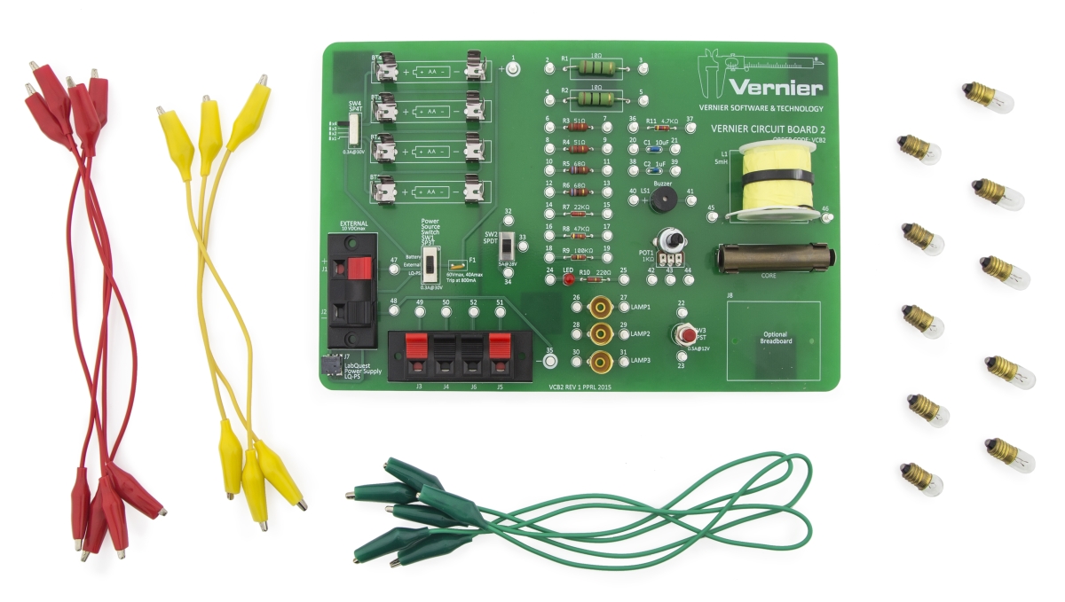 Circuit Board2 - vorkonfigurierte Leiterplatte zur Verbindung Verbind.elektr.Bauteile mit Strom- u.Spannungssen.