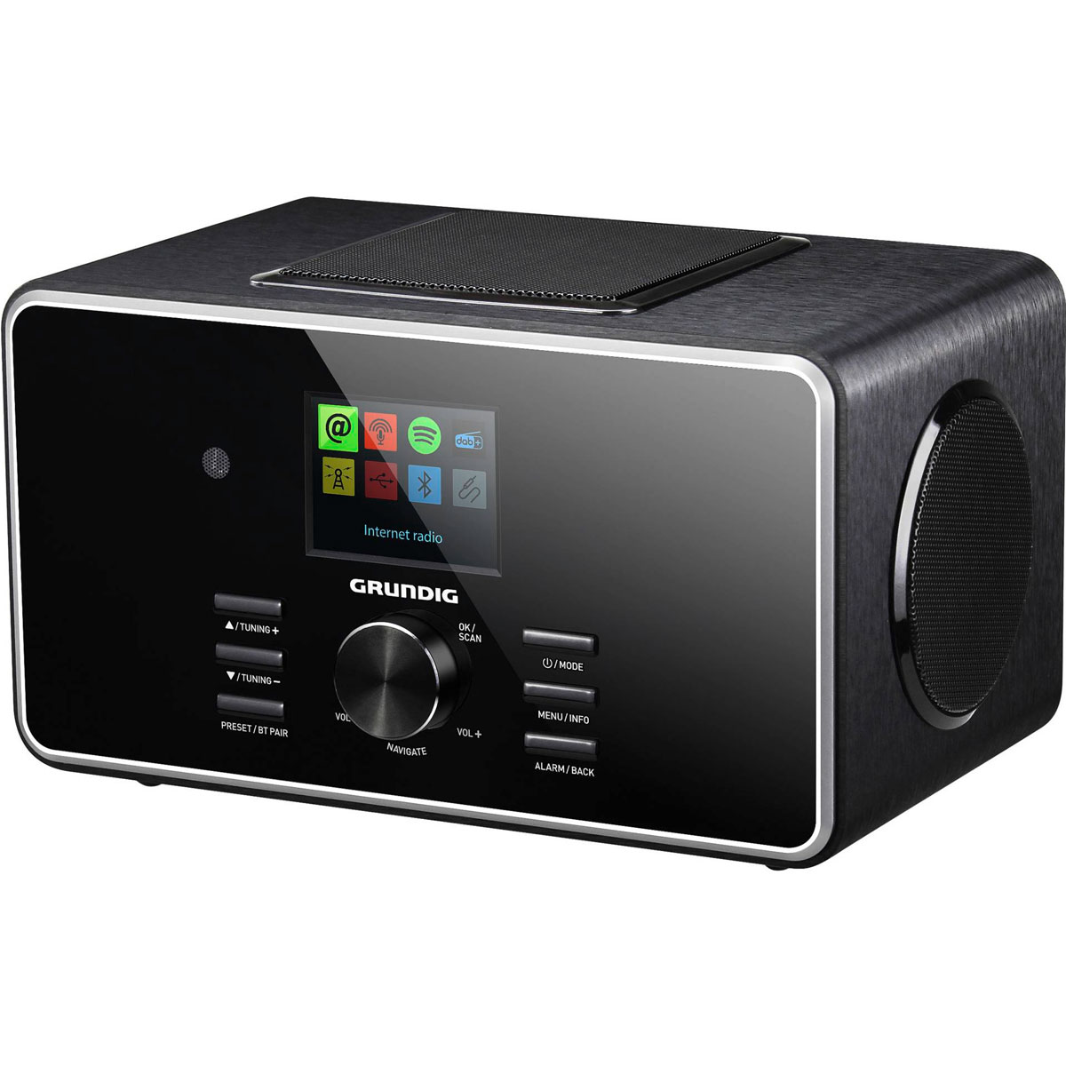 Grundig DTR 6000 X Black Premium Radio | DAB+, UKW, Webradio | 28 Watt | Radiowecker WLAN, Bluetooth, Kopfhörer, Sendersuchlauf