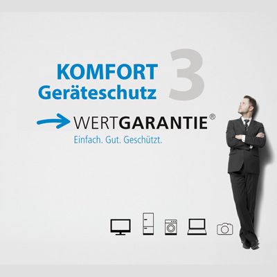 Wertgarantie Geräteschutz Komfort 3 Jahre, Komplettschutz für technische Geräte bis 700 €