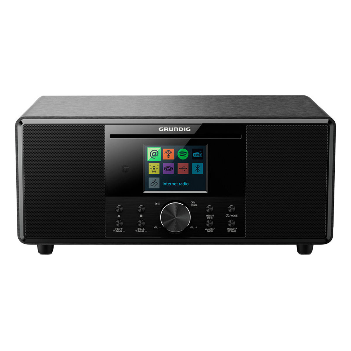 Grundig DTR 7000 Black Premium Radio | 32 Watt RMS | CD-MP3-USB-Player Subwoofer eingebaut, Weckfunktionen, Bluetooth