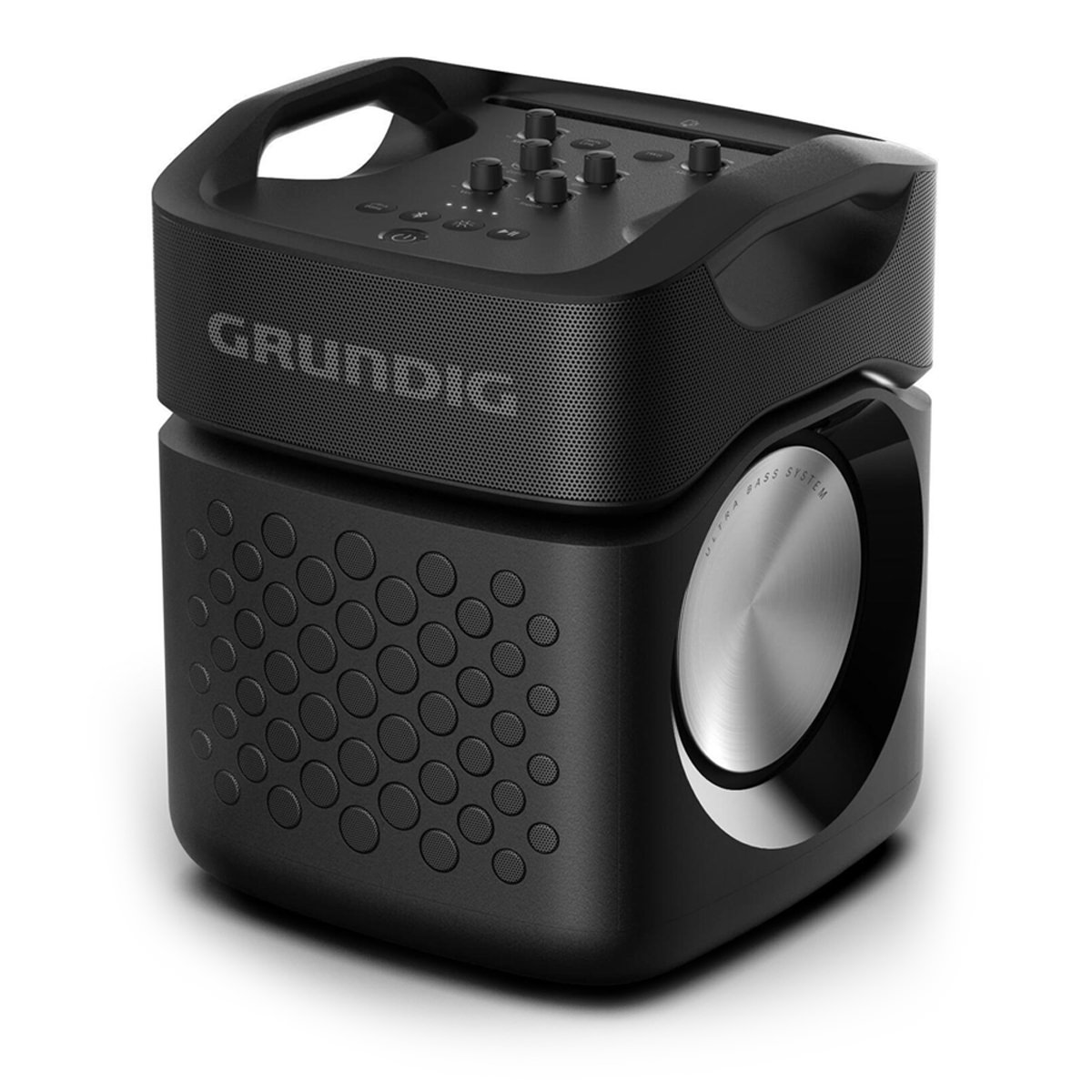 Grundig PartyHit Max Bluetooth Speaker, MP3, Streaming, 90 Watt 2.0 stereo Akku für 8h, spritzwassergeschützt