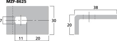 MONACOR MZF-8625 LS-Schutzgitter-Befestigungsklammer