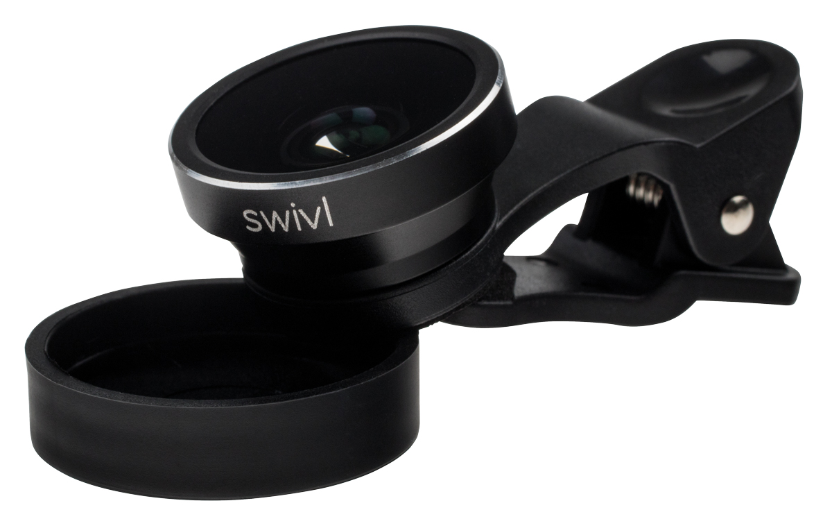 Fish Eye-Weitwinkel-Linse mit Universalclip für Befestigung an Tablets und Smartphones