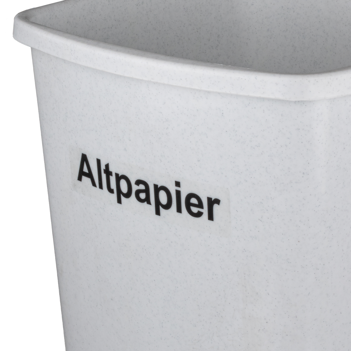 Aufkleber ''Altpapier'' aus transparenter Folie mit schwarzem Druck ca. 17 x 4 cm