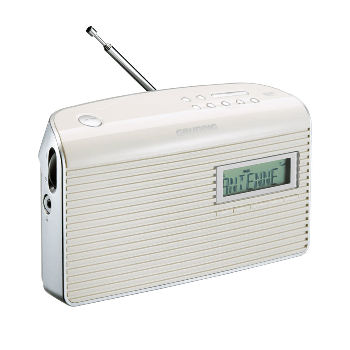 Grundig Music WS 7000 DAB+ Portables Radio | Kopfhörerbuchse | Equalizer White/Silver UKW-RDS/DAB/DAB+  Weckfunktion